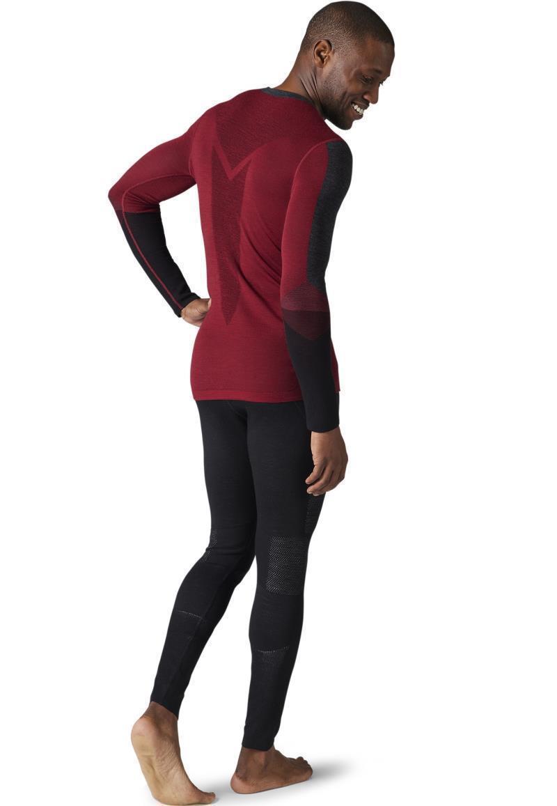 Intraknit Thermal Merino 200 Base Layer Colorblock Crew - Mens - Charcoal Heather 3