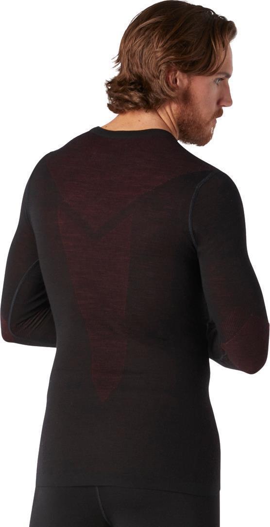 Intraknit Thermal Merino 200 Base Layer Crew - Mens - Black / Tibetan Red 3