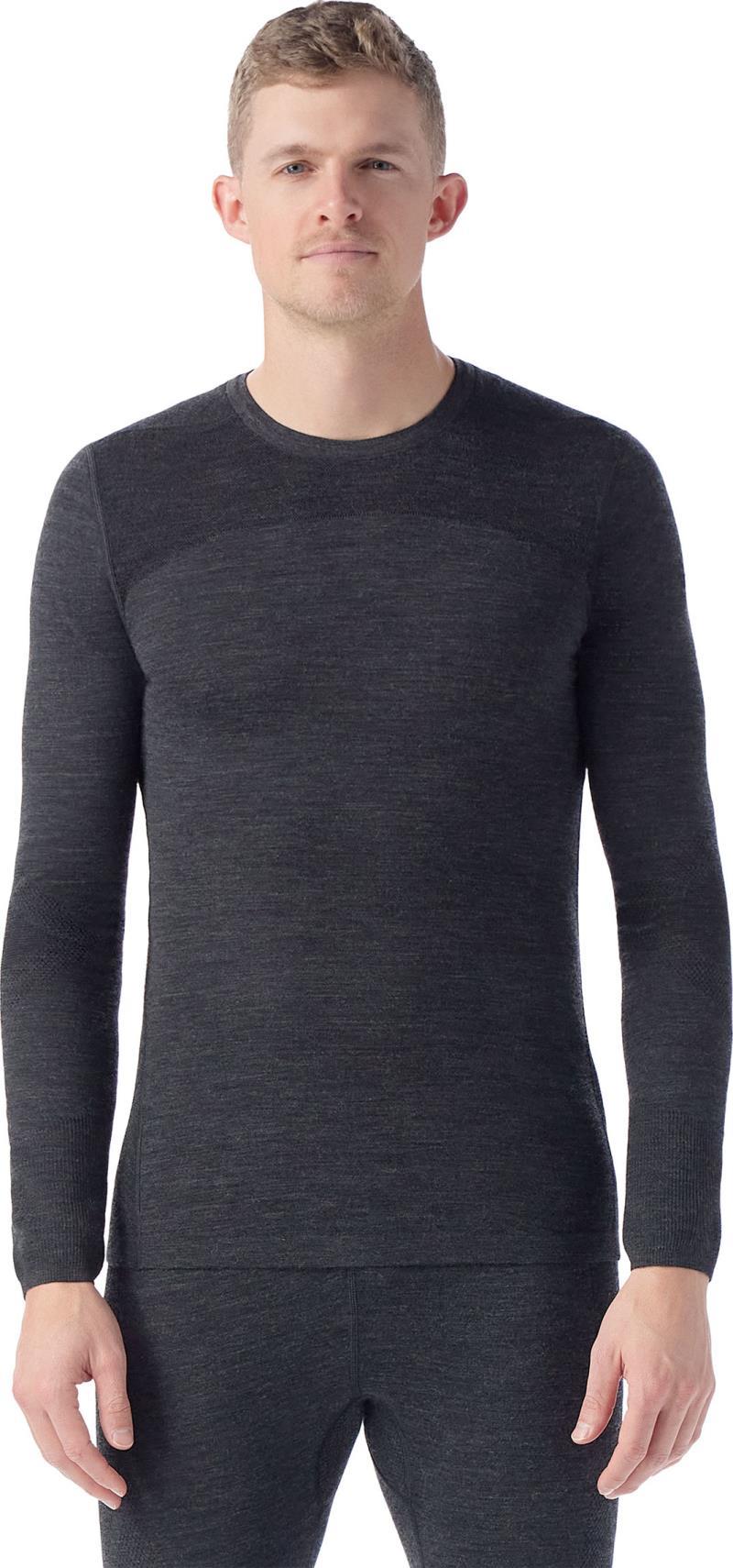 Intraknit Thermal Merino 200 Base Layer Crew - Mens - Charcoal / Black 1