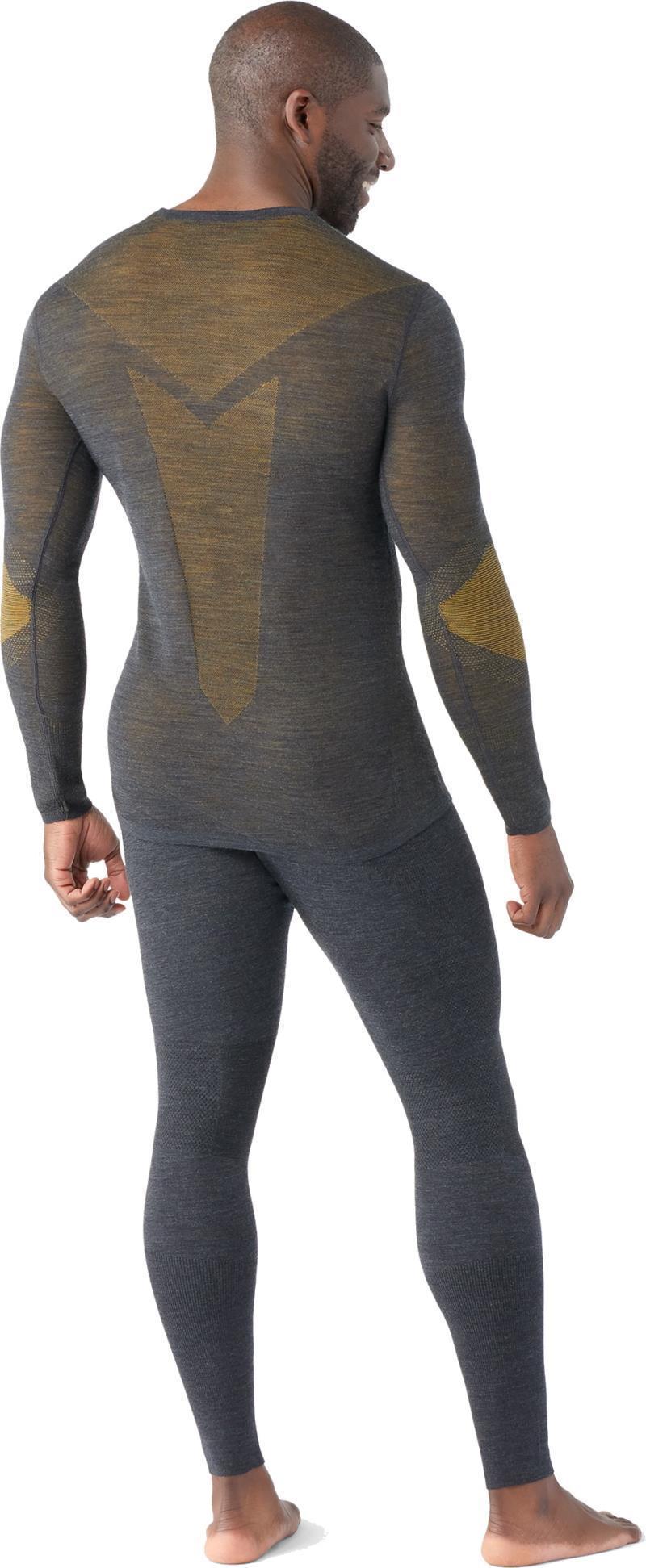 Intraknit Thermal Merino 200 Base Layer Crew - Mens - Charcoal / Honey Gold 3