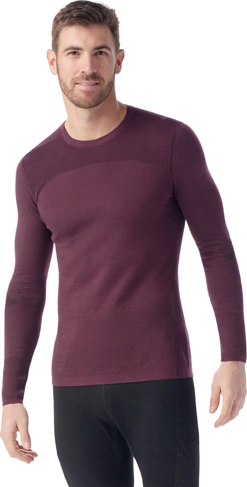 Intraknit Thermal Merino 200 Base Layer Crew - Mens - Eggplant / Black 1