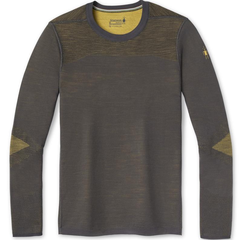 Intraknit Thermal Merino 200 Base Layer Crew - Mens - Forged Iron / Golden Olive 1