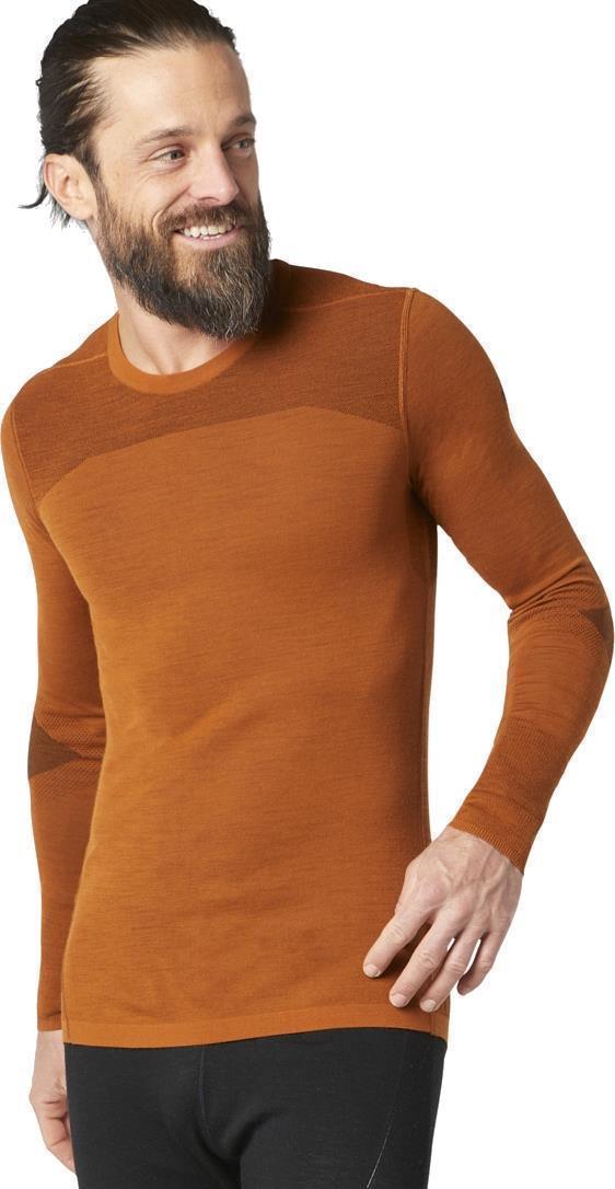 Intraknit Thermal Merino 200 Base Layer Crew - Mens - Monument Orange / Black 2