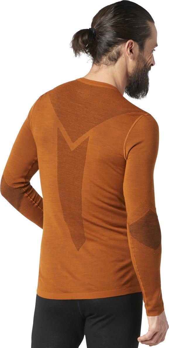 Intraknit Thermal Merino 200 Base Layer Crew - Mens - Monument Orange / Black 3