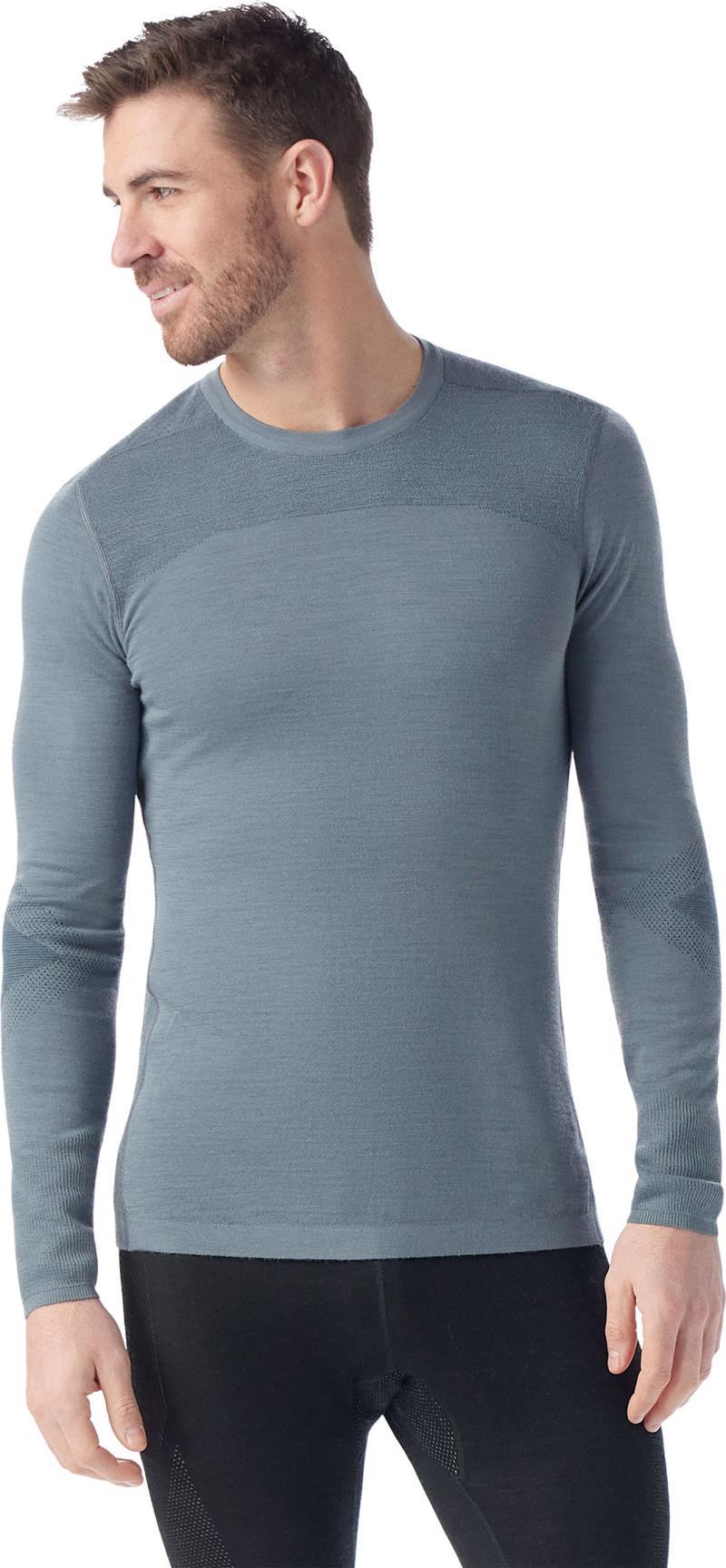 Intraknit Thermal Merino 200 Base Layer Crew - Mens - Pewter Blue / Twilight Blue 1