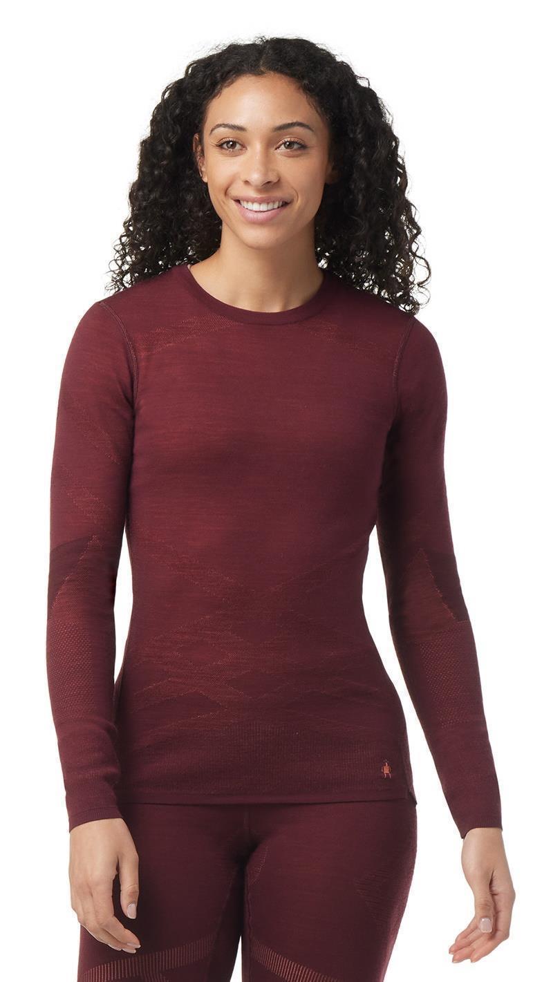 Intraknit Thermal Merino 200 Base Layer Crew - Womens - Black Cherry 2