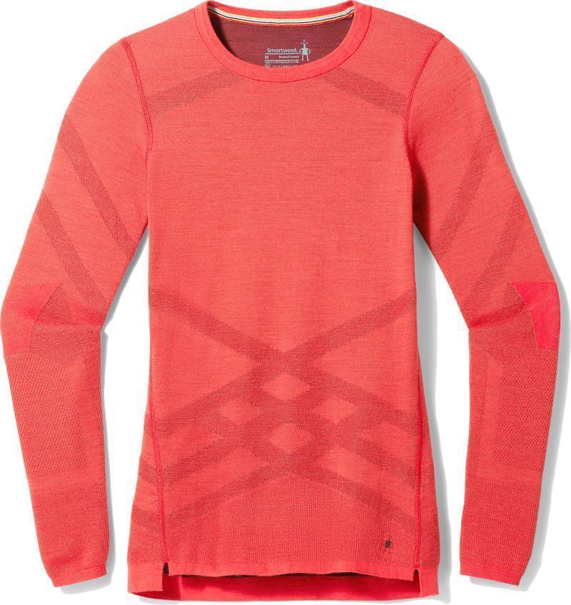 Intraknit Thermal Merino 200 Base Layer Crew - Womens - Scarlet / Black Cherry 1