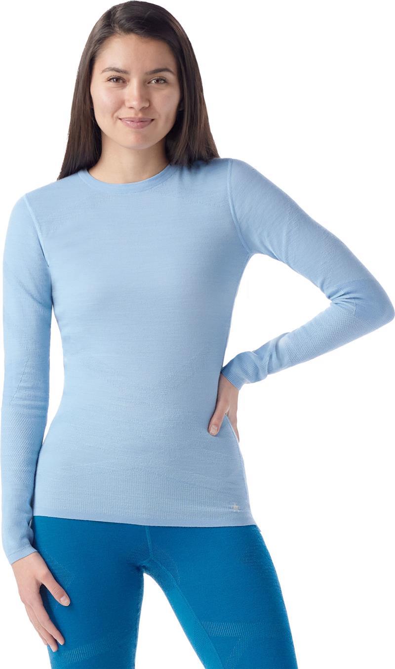 Intraknit Thermal Merino 200 Base Layer Crew - Womens - Serene Blue / White 1