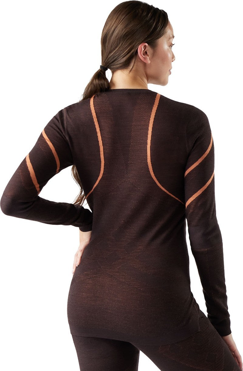 Intraknit Thermal Merino 200 Base Layer Crew - Womens - mink / terracotta 1