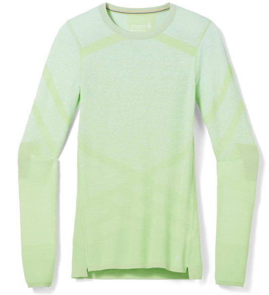 Intraknit Thermal Merino 200 Base Layer Pattern Crew - Womens - Arcadian Green / Bleached Aqua 1