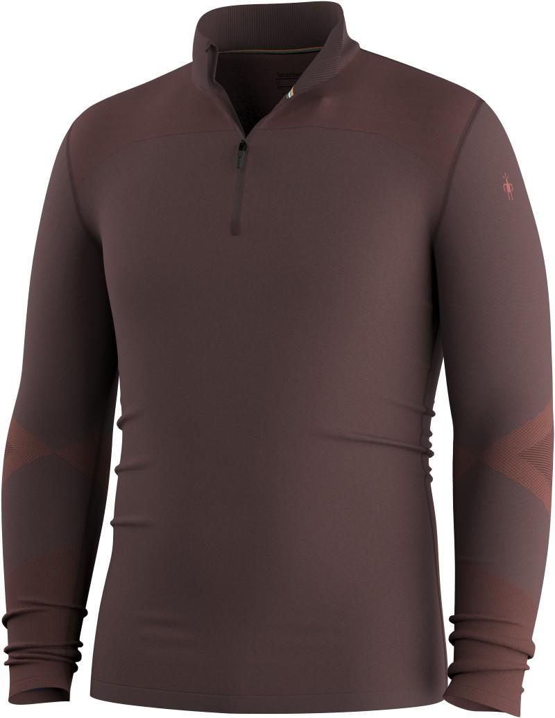 Intraknit Thermal Merino Base Layer 1/4 Zip - Mens - dark mink / burnt sienna 1