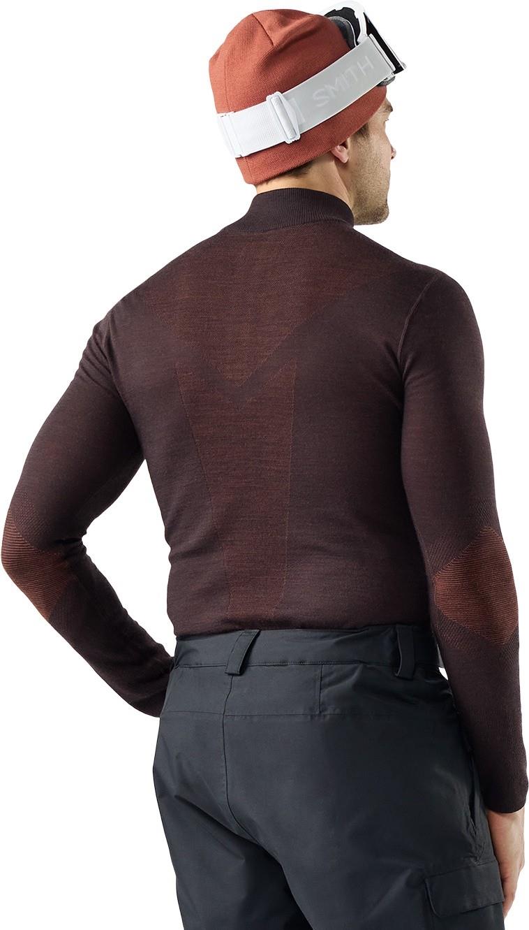 Intraknit Thermal Merino Base Layer 1/4 Zip - Mens - dark mink / burnt sienna 1