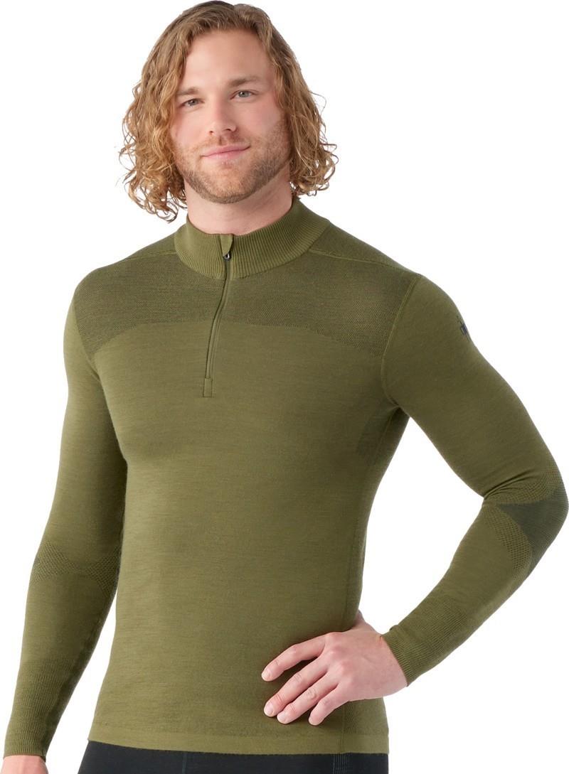 Intraknit Thermal Merino Base Layer 1/4 Zip - Mens - winter moss 1