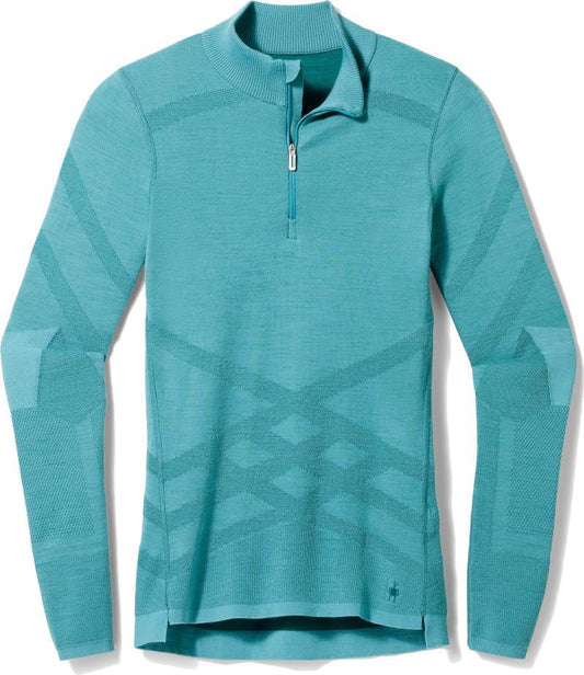 Intraknit Thermal Merino Base Layer 1/4 Zip - Womens - Cascade / Emerald 1