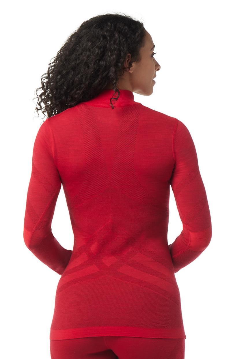 Intraknit Thermal Merino Base Layer 1/4 Zip - Womens - Pomegranate 3