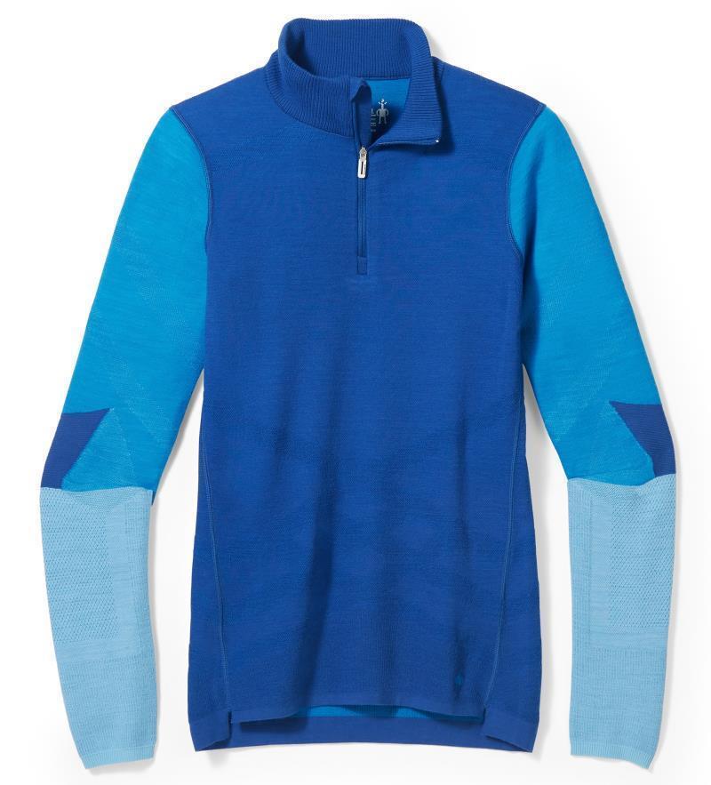 Intraknit Thermal Merino Base Layer Colorblock 1/4 Zip - Womens - Blueberry Hill 1