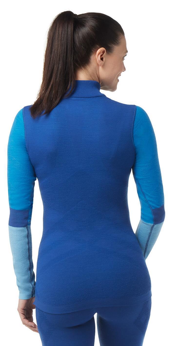 Intraknit Thermal Merino Base Layer Colorblock 1/4 Zip - Womens - Blueberry Hill 3