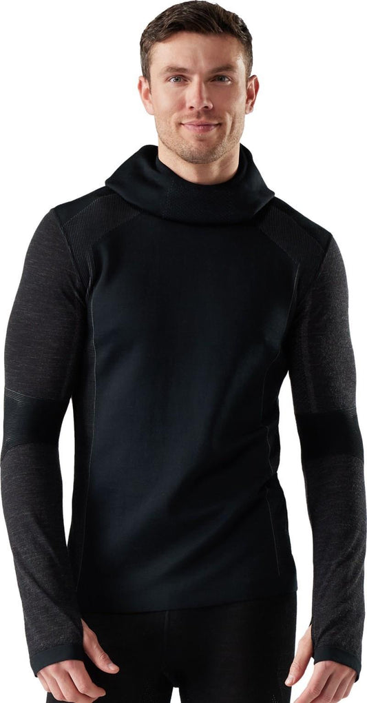 Intraknit Thermal Merino Base Layer Hoodie - Mens - black / charcoal 1