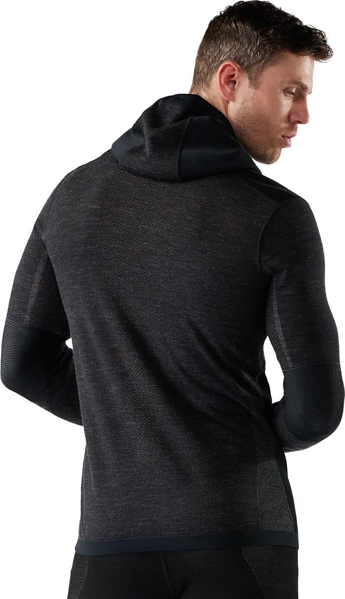 Intraknit Thermal Merino Base Layer Hoodie - Mens - black / charcoal 1