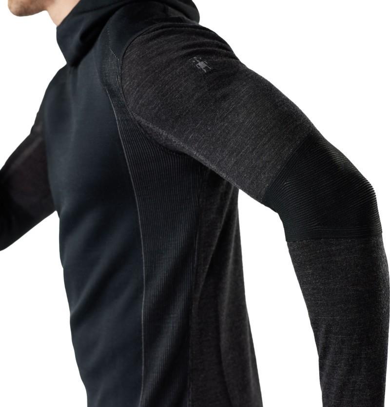 Intraknit Thermal Merino Base Layer Hoodie - Mens - black / charcoal 1