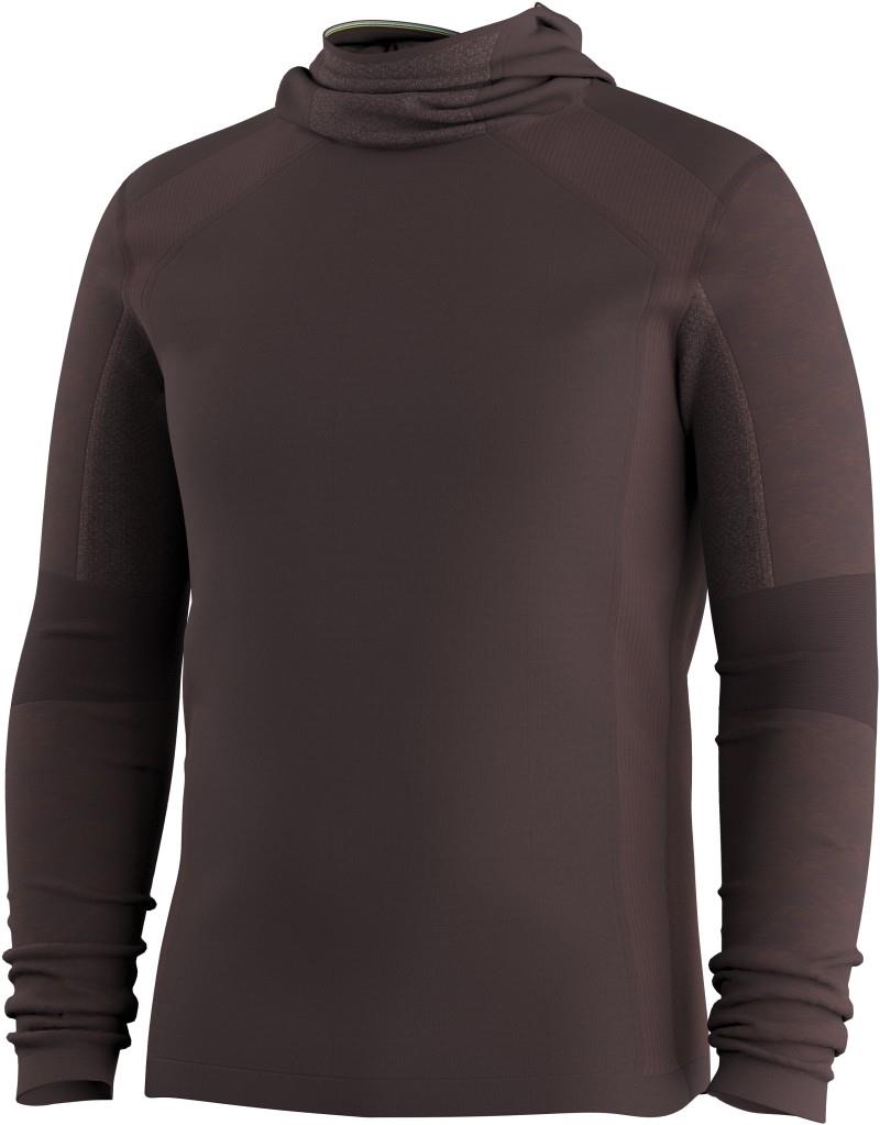 Intraknit Thermal Merino Base Layer Hoodie - Mens - dark mink / burnt sienna 1