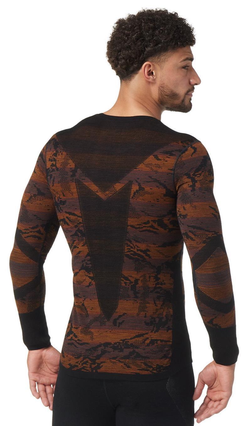 Intraknit Thermal Merino Base Layer Pattern Crew - Mens - Black Mountain 3