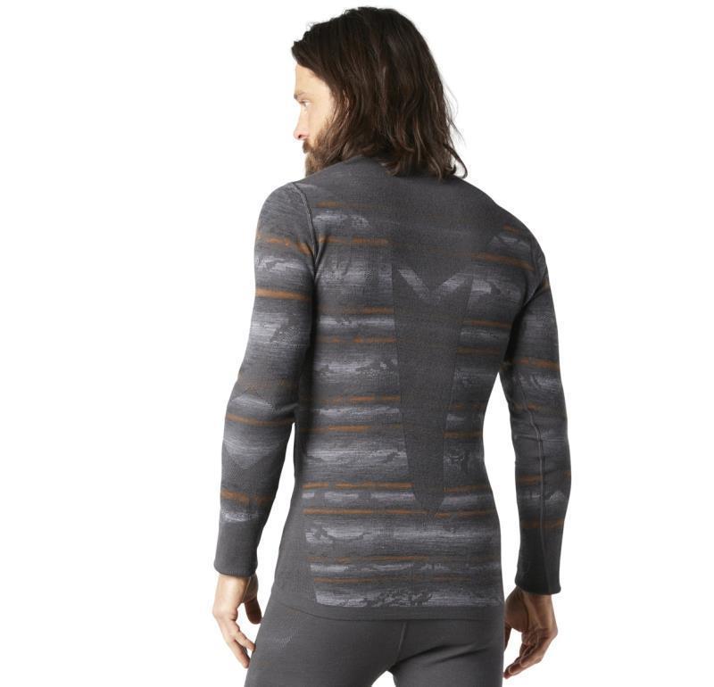 Intraknit Thermal Merino Base Layer Pattern Crew - Mens - Forged Iron Mountain Stripe 3