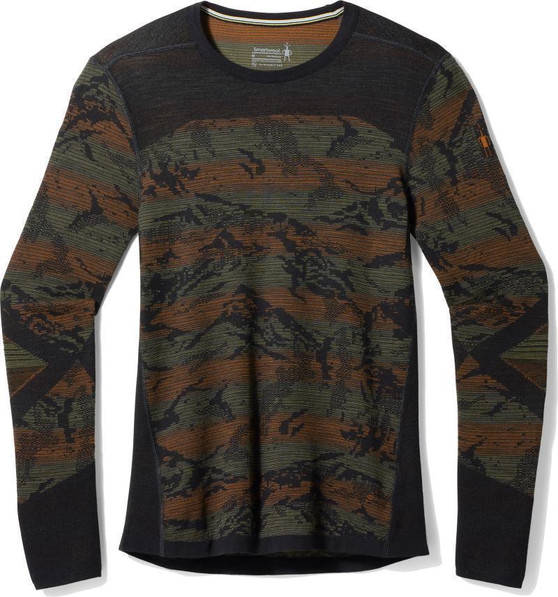 Intraknit Thermal Merino Base Layer Pattern Crew - Mens - Winter Moss Mountain 1