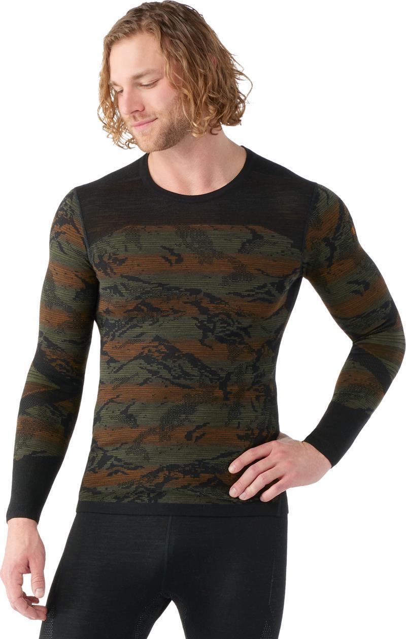 Intraknit Thermal Merino Base Layer Pattern Crew - Mens - Winter Moss Mountain 2