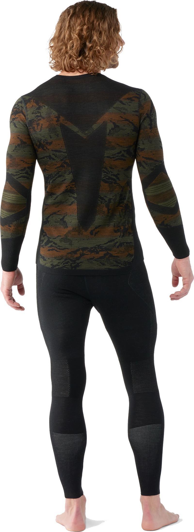 Intraknit Thermal Merino Base Layer Pattern Crew - Mens - Winter Moss Mountain 3