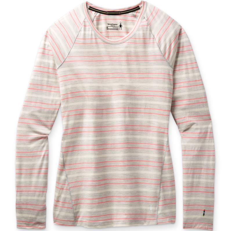 Merino 150 Baselayer LS - Womens - ash heather stripe 1