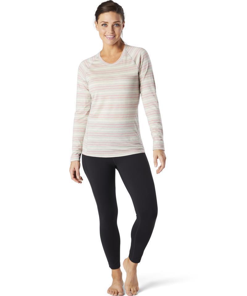 Merino 150 Baselayer LS - Womens - ash heather stripe 1