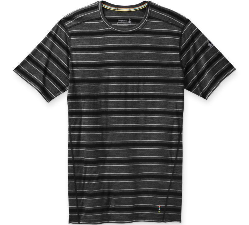 Merino 150 Baselayer SS - Mens - black stripe 1