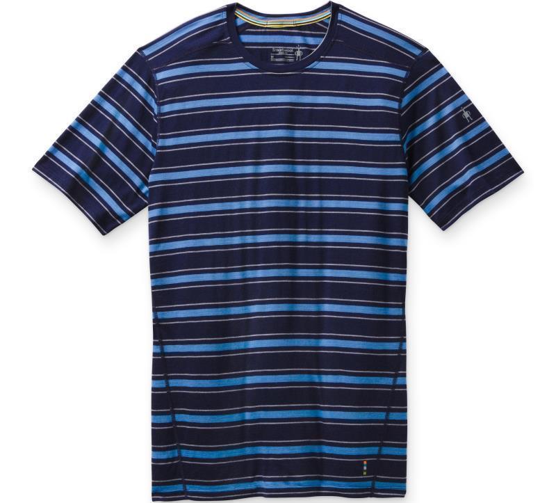 Merino 150 Baselayer SS - Mens - deep navy stripe 1