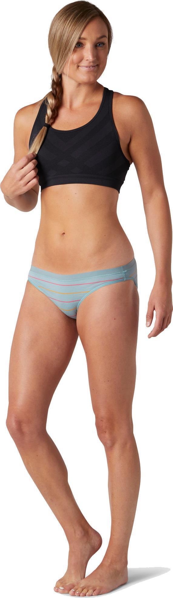 Merino (150) Bikini - Womens - Wave Blue Stripe 2