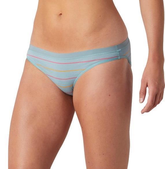 Merino (150) Bikini - Womens - Wave Blue Stripe 1