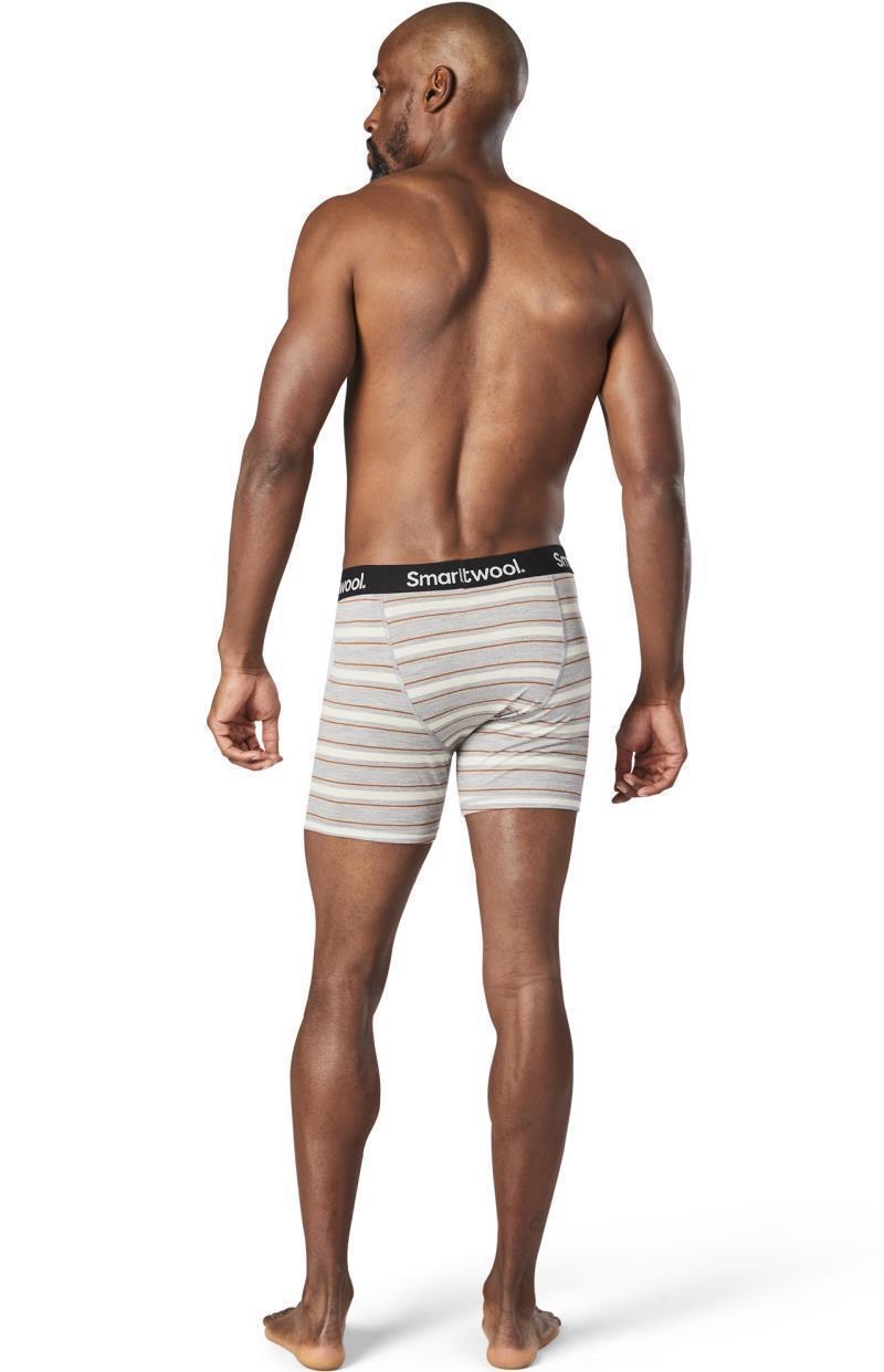 Merino (150) Boxer Brief - Mens - Light Gray Heather Stripe 3