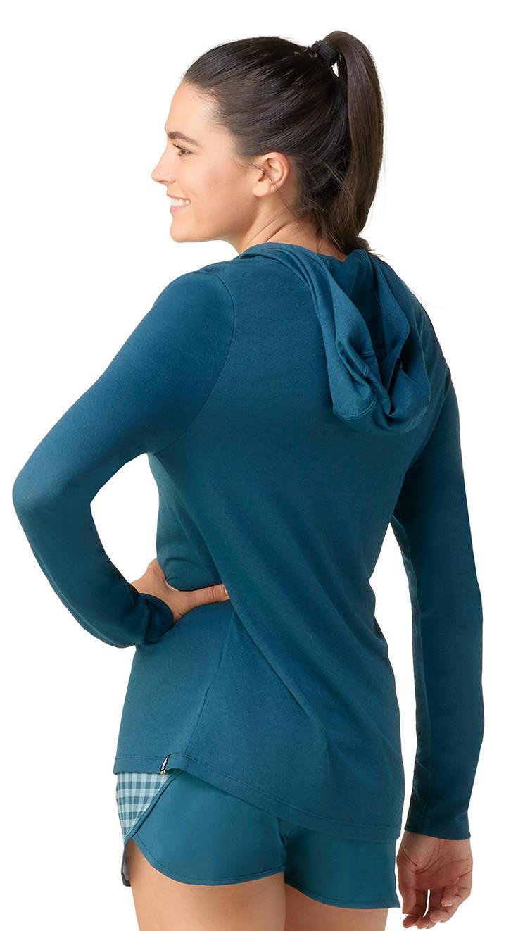 Merino 150 Lace Hoodie - Womens - Twilight Blue 3
