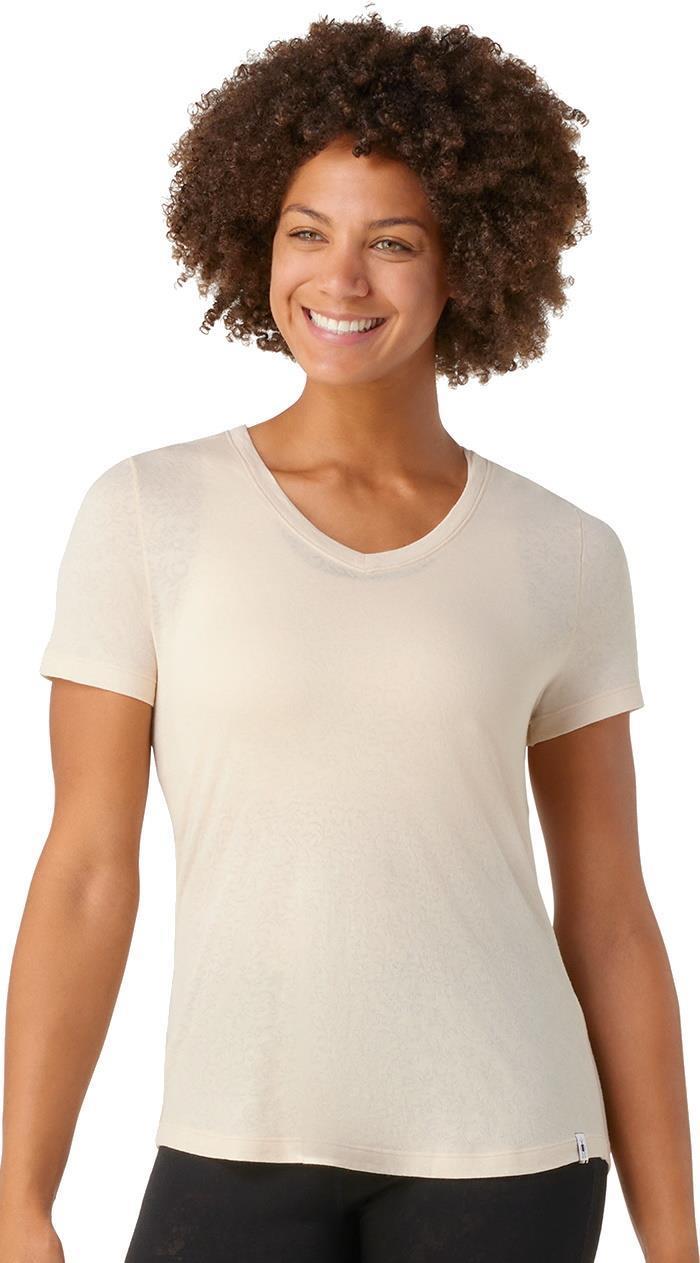 Merino 150 Lace V-Neck SS - Womens - almond 1