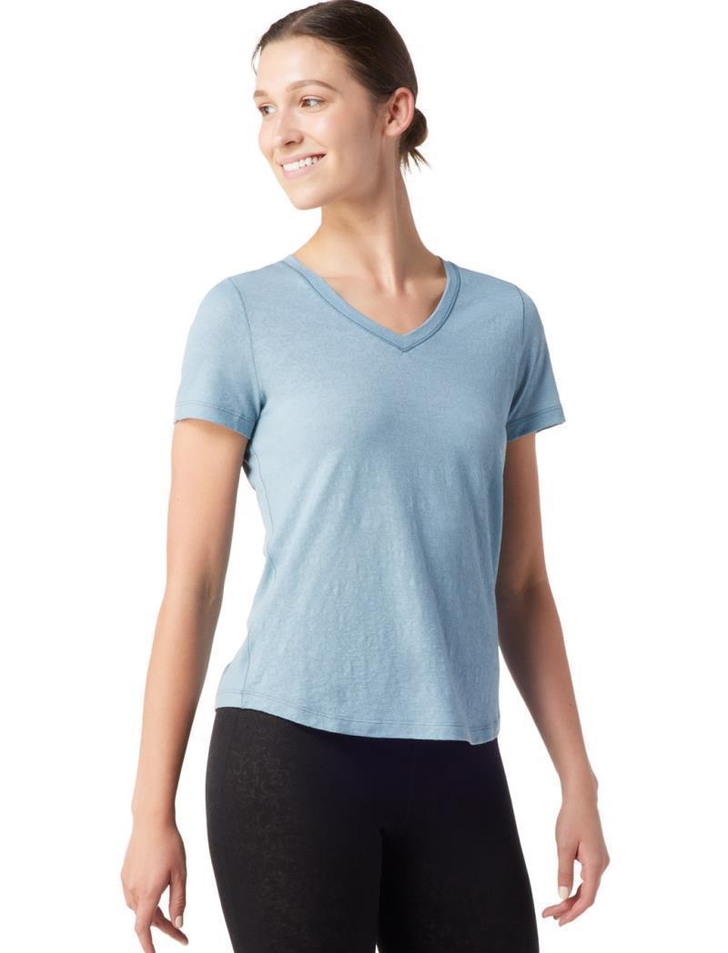 Merino 150 Lace V-Neck SS - Womens - storm blue 1