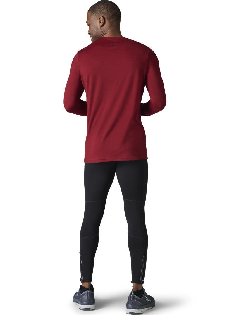 Merino (150) Logo LS Graphic Tee - Mens - Tibetan Red Heather 3