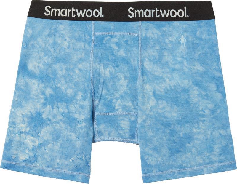 Merino (150) Plant-Based Dye Boxer Brief - Mens - light indigo marble wash 1