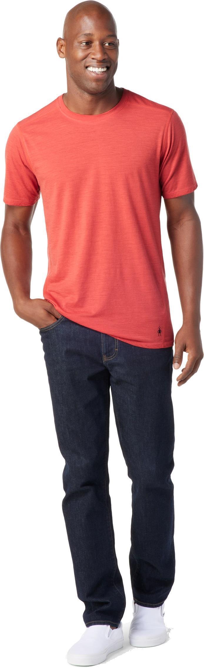 Merino 150 Plant-Based Dye  Baselayer SS - Mens - earth red wash 1