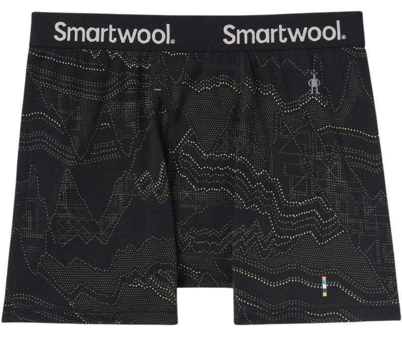 Merino (150) Print Boxer Brief - Mens - Black Digital Summit Print 1