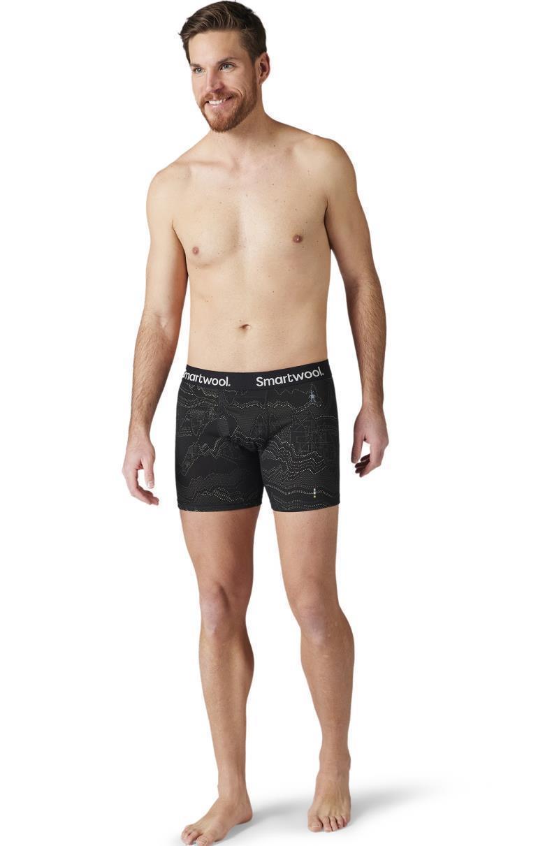 Merino (150) Print Boxer Brief - Mens - Black Digital Summit Print 2