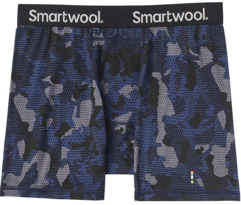 Merino (150) Print Boxer Brief - Mens - Dark Denim Camo Print 1