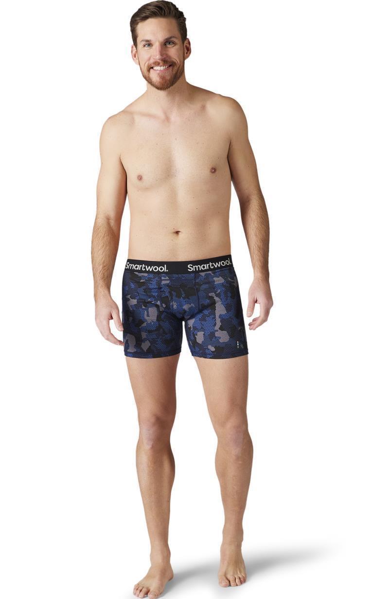 Merino (150) Print Boxer Brief - Mens - Dark Denim Camo Print 2