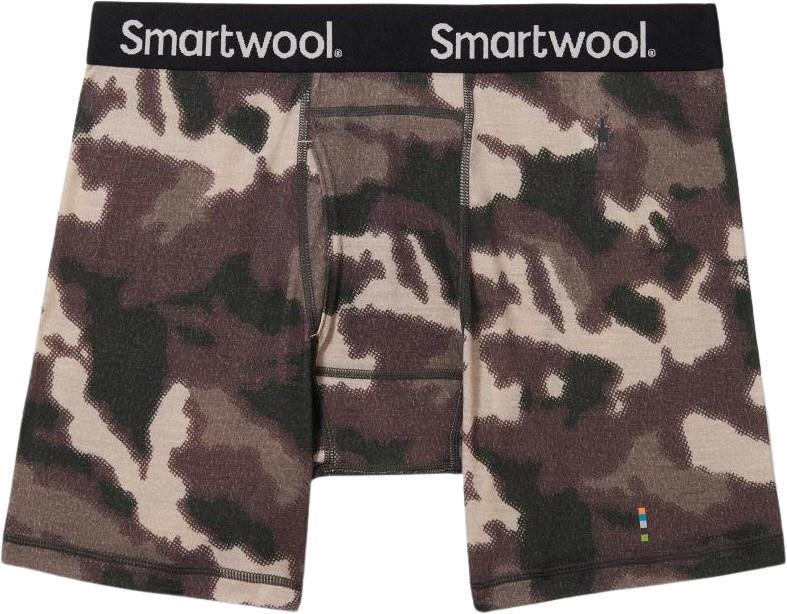 Merino (150) Print Boxer Brief - Mens - Dune Blurred Camo Print 1