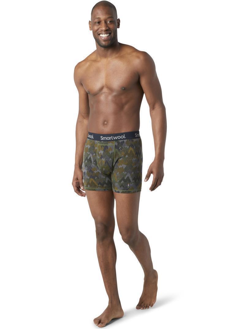 Merino (150) Print Boxer Brief - Mens - Military Olive Mountains For Days Print 2