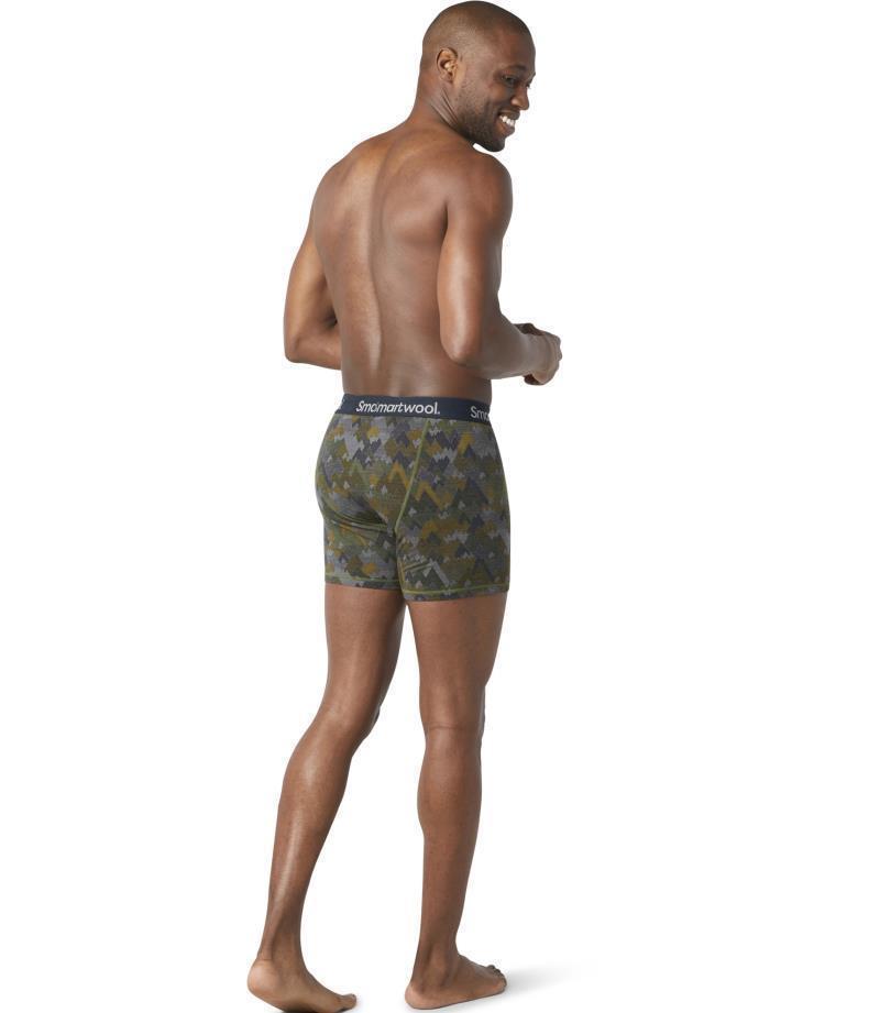 Merino (150) Print Boxer Brief - Mens - Military Olive Mountains For Days Print 3